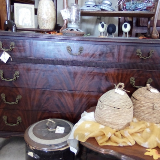 Mahogany Crotch 4 Drawer Dresser