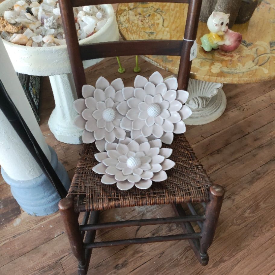 Dark Wood Weaved Rocking Chair