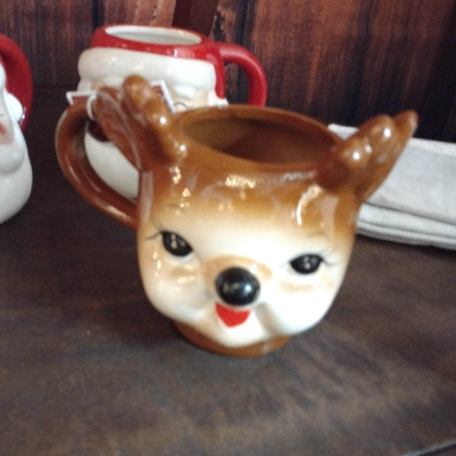 Vintage Reindeer Mugs