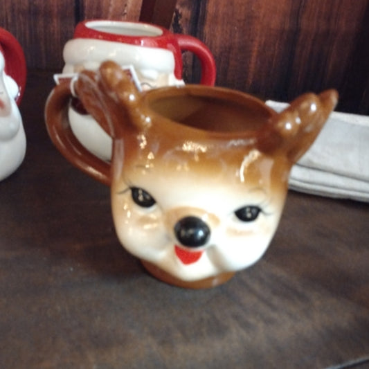 Vintage Reindeer Mugs