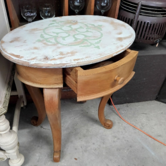 Painted Oval Side Table