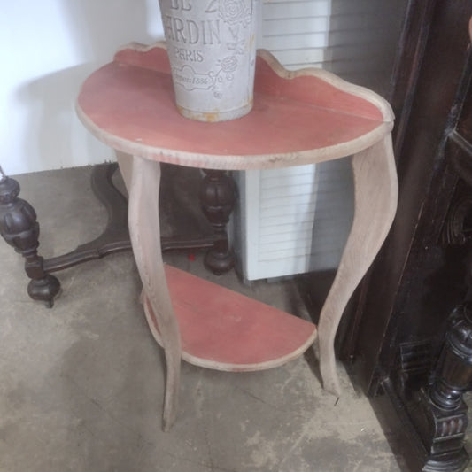 Red Half Circle Table