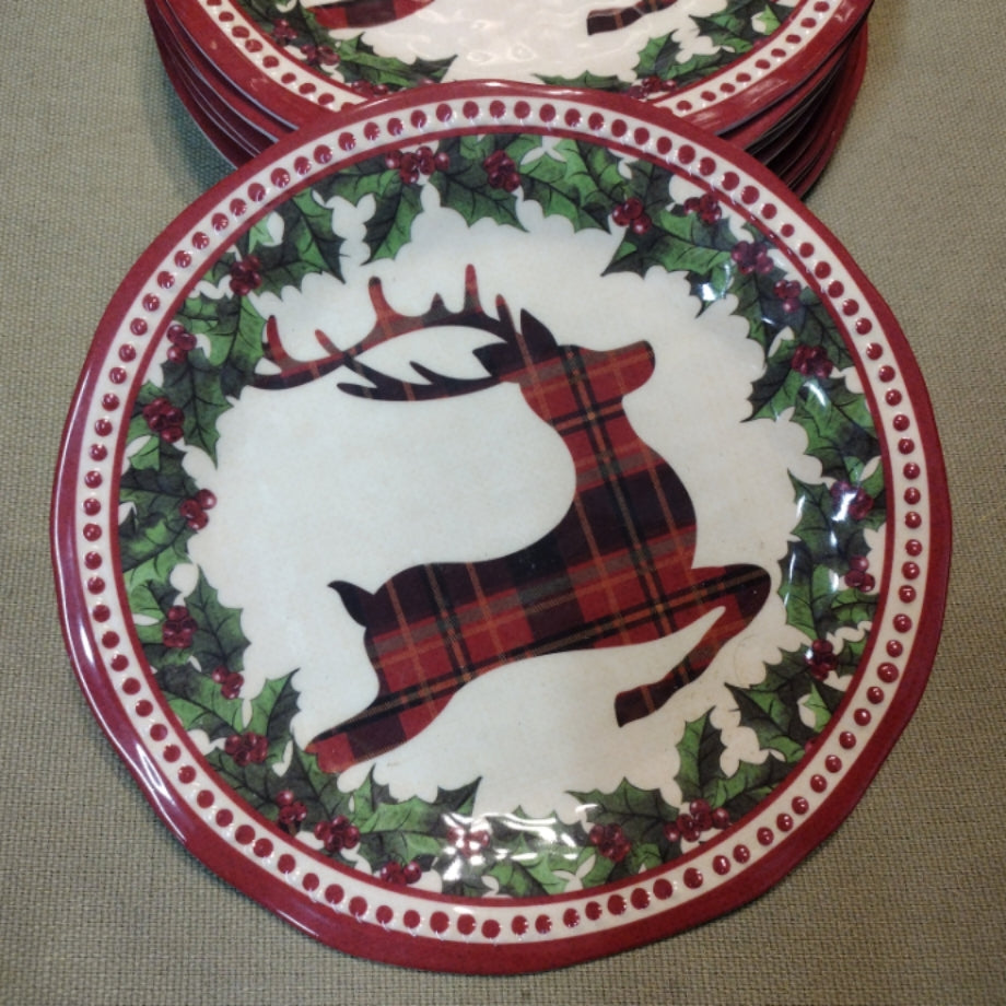 Reindeer Melamine Salad Plate