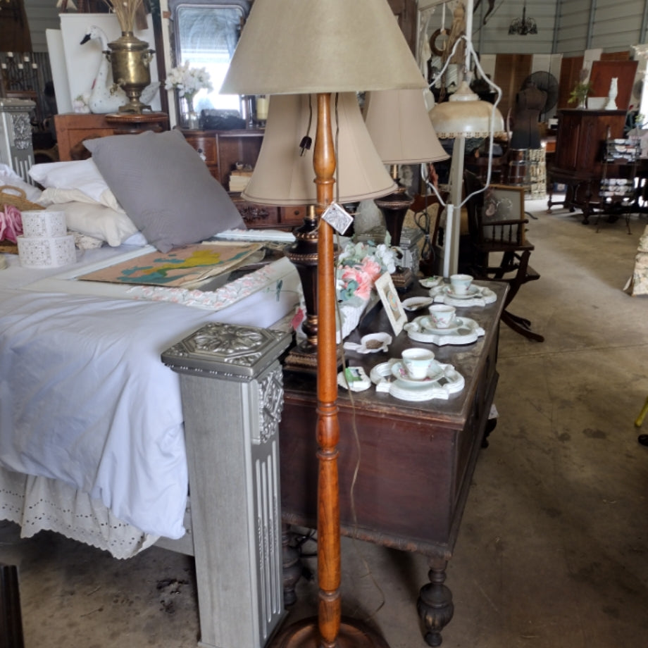 Antique Wood Lamp