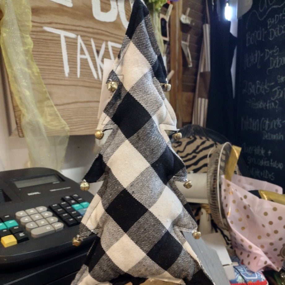 Black Plaid Fabric Tree