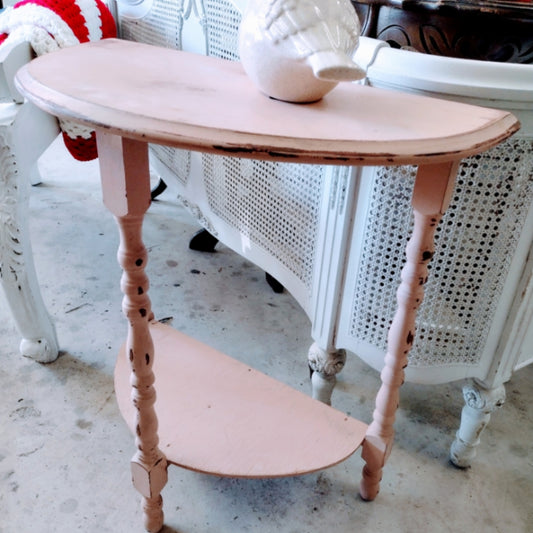 Pink 1/2 Moon Table