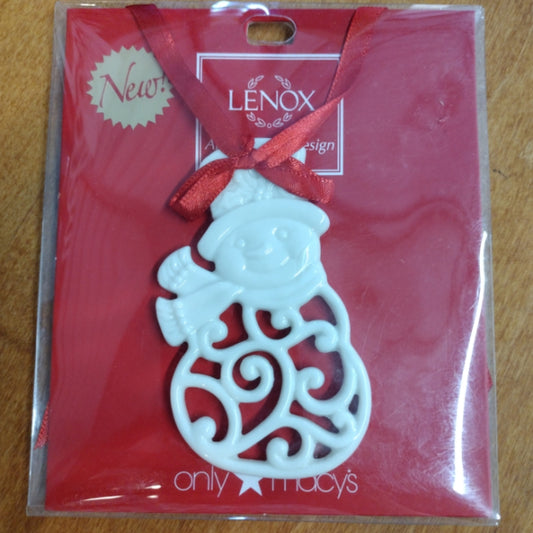 Lenox Porcelain Snowman Ornament